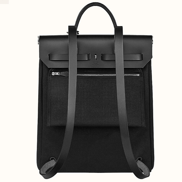 2022 Brand NEW Hermes Herbag A Dos Zip Retourne Backpack <Black> main image 4